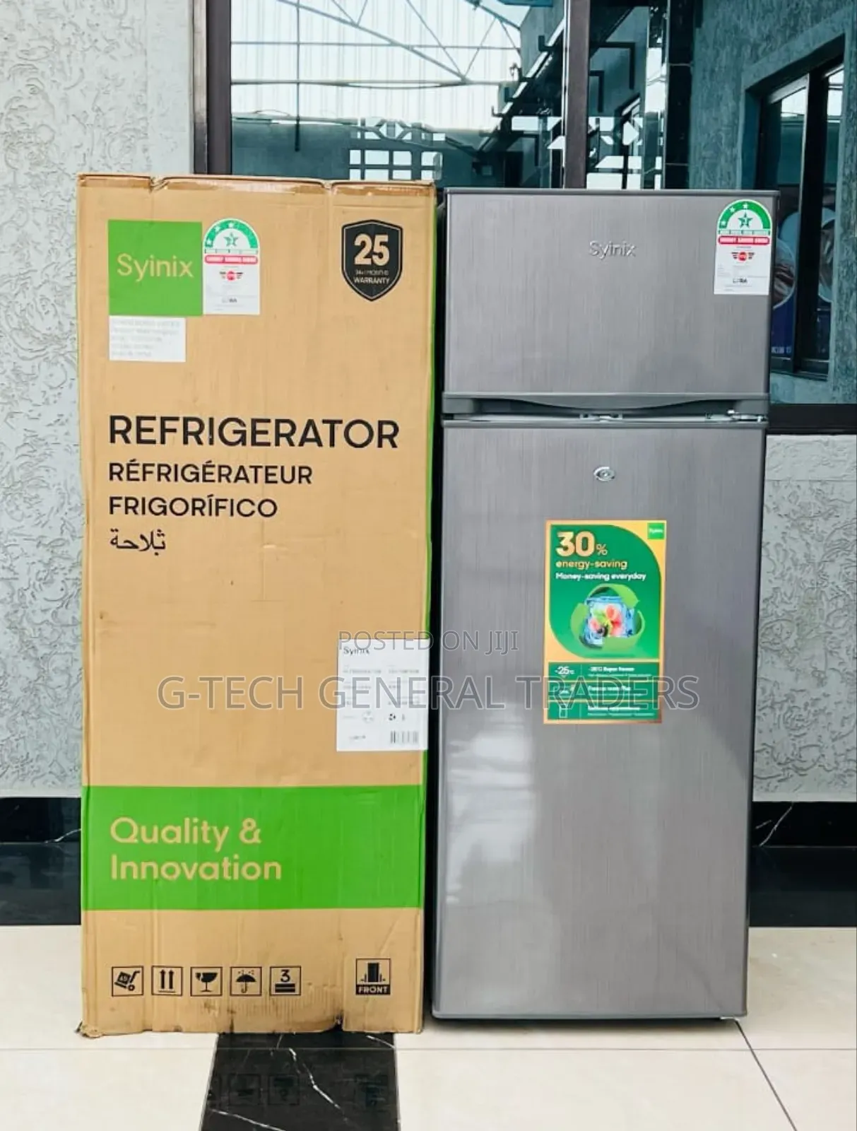 Syinix 210l 3star Rating Double Door Refrigerator