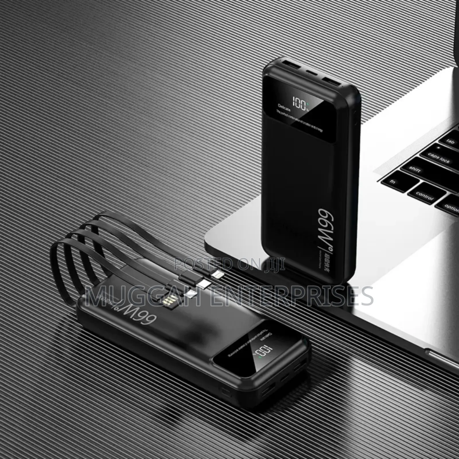 20000 Mah 66 Watts Power Bank With Inbulit Charging Cables