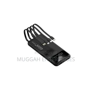 20000 Mah 66 Watts Power Bank With Inbulit Charging Cables