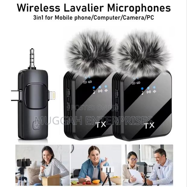 Wireless 3 in 1 Microphone for Android iPhone Type C