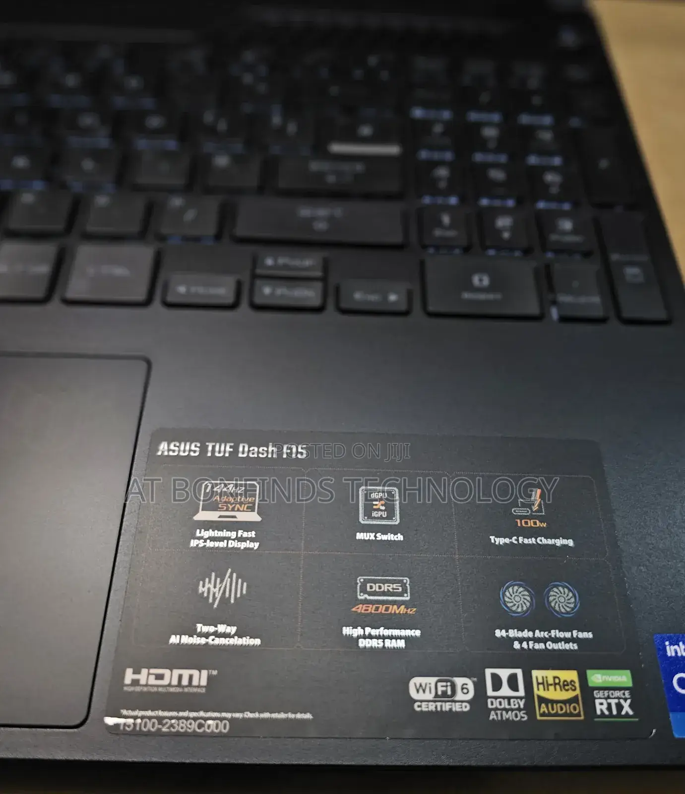 Laptop Asus TUF Dash F15 16GB Intel Core I7 SSD 512GB