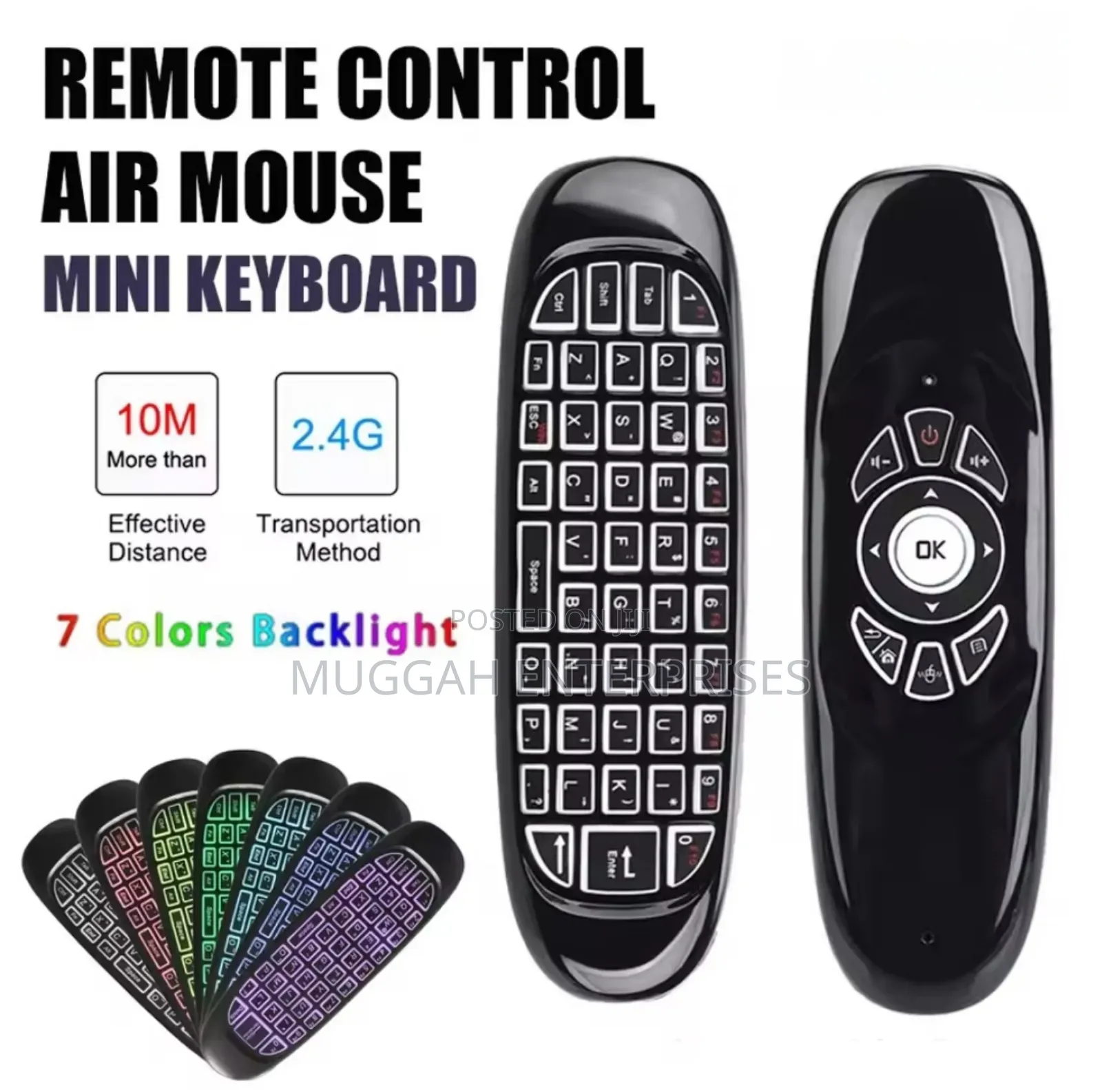 Min Tv Remote With Back Keyboard for Typing
