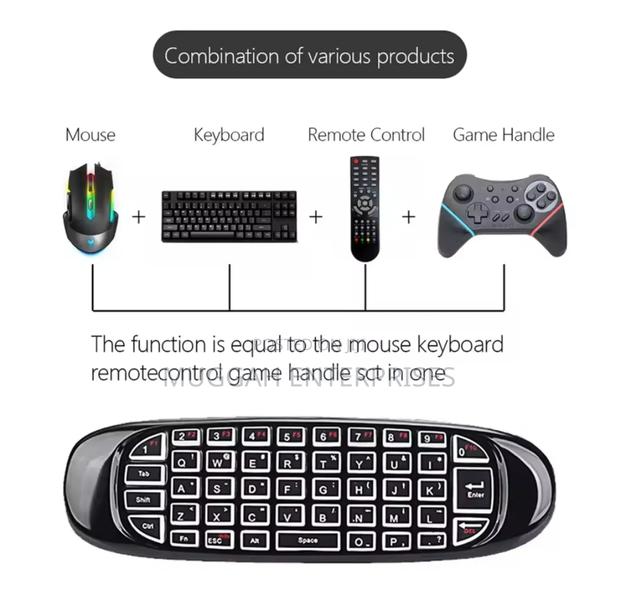 Min Tv Remote With Back Keyboard for Typing - thumbnail 2