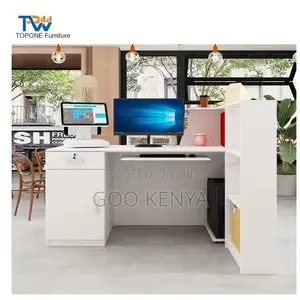 Office Desk ; White Pure Reception Office Desk
