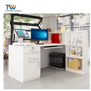 Office Desk ; White Pure Reception Office Desk