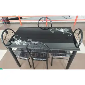Executive Black 4 Sitter Dinning Table