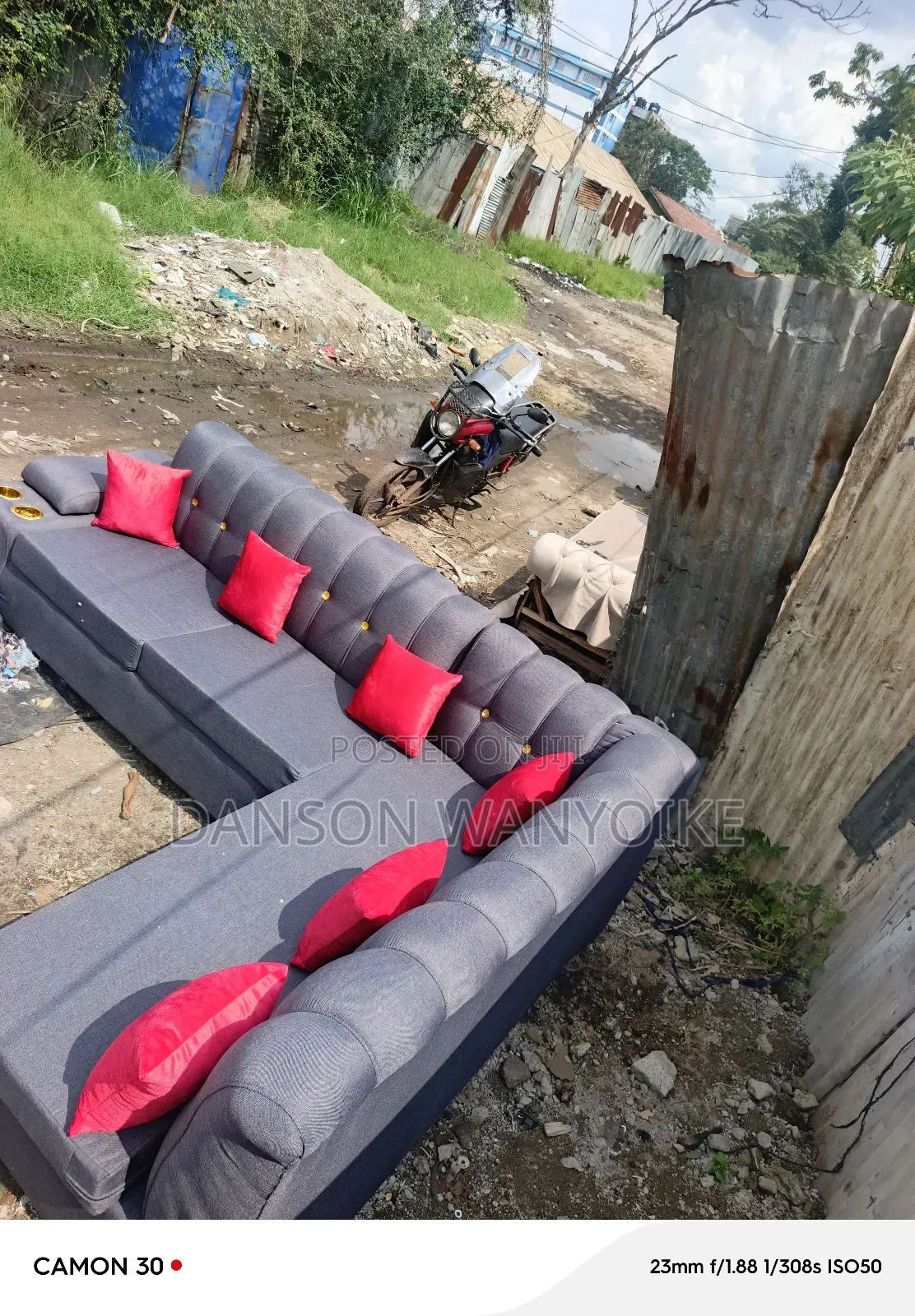 Six Seater El Gray Sofa on Sale