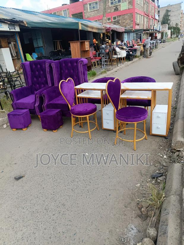 Manicure Set With Marble Tables, Plus Drawers, Pedicure Set - main view