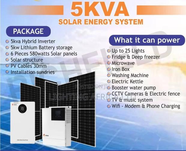 5kva Inverter With 5.12kwh Lithium Battery Off-Grid Kit
