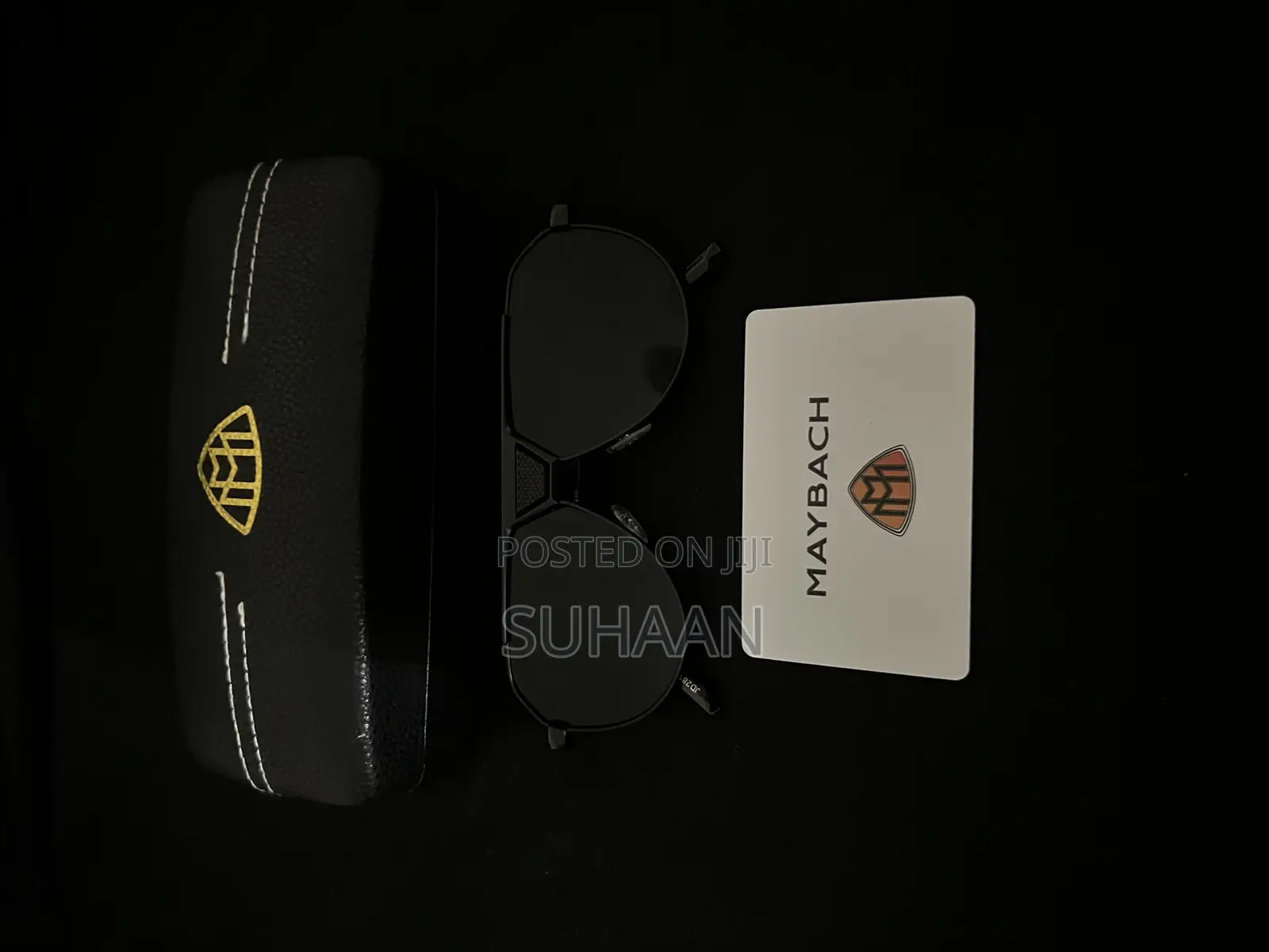 Brand New Maybach Platinum/Black Orbit Titanium Sunglasses