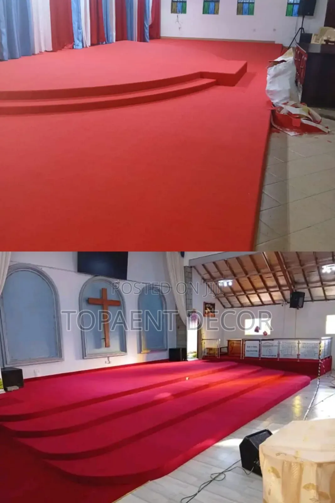 Red Church Altar Sound Proof Right Carpet Wall Towall Carpet