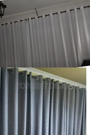 Sparkling White and Grey Elegant Window Curtains