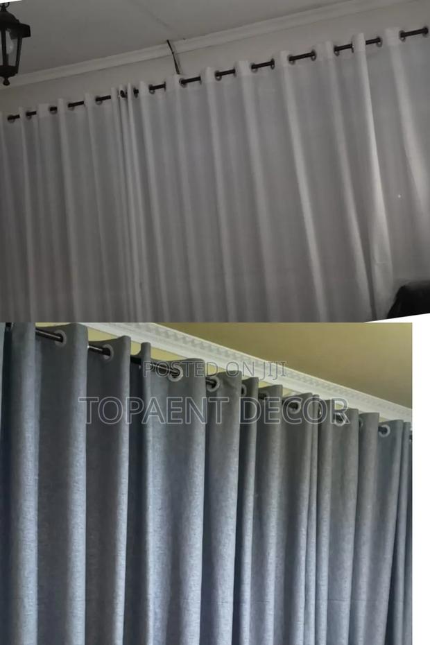 Sparkling White and Grey Elegant Window Curtains - main view