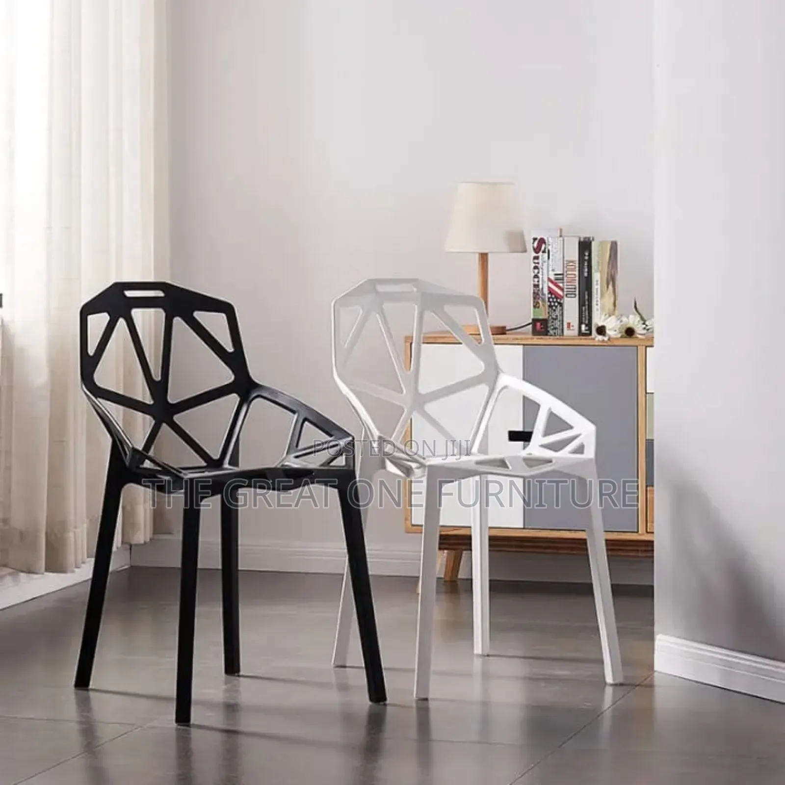Modern Geometric Hollow Dining Chair Yf8kp