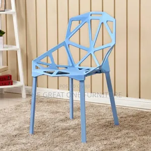 Blue Stackable Modern Dining Chair Azx8ij