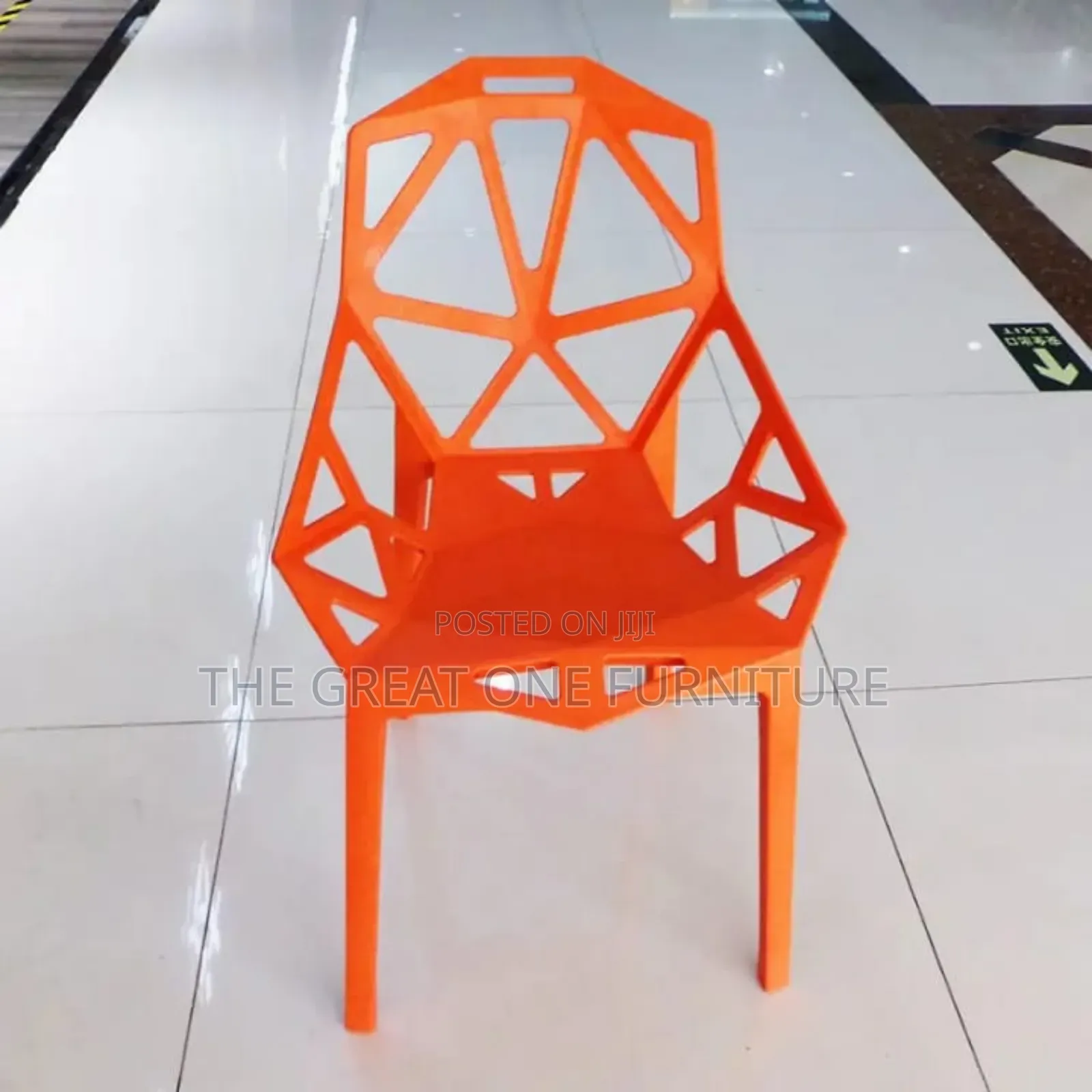 Vintage Orange Stackable Dining Chair Rxd6tf