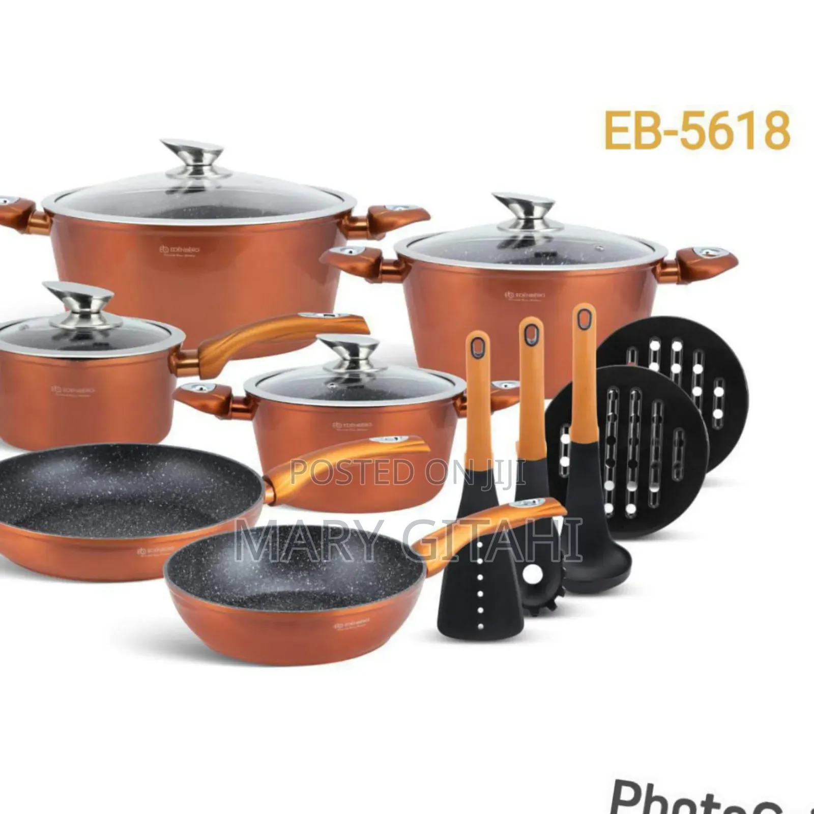 High Quality *Edenburg 15pc Cookware at 