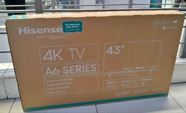 Hisense 43inch A6 Smart Vidaa, Youtube, Netflix Uhd Tv
