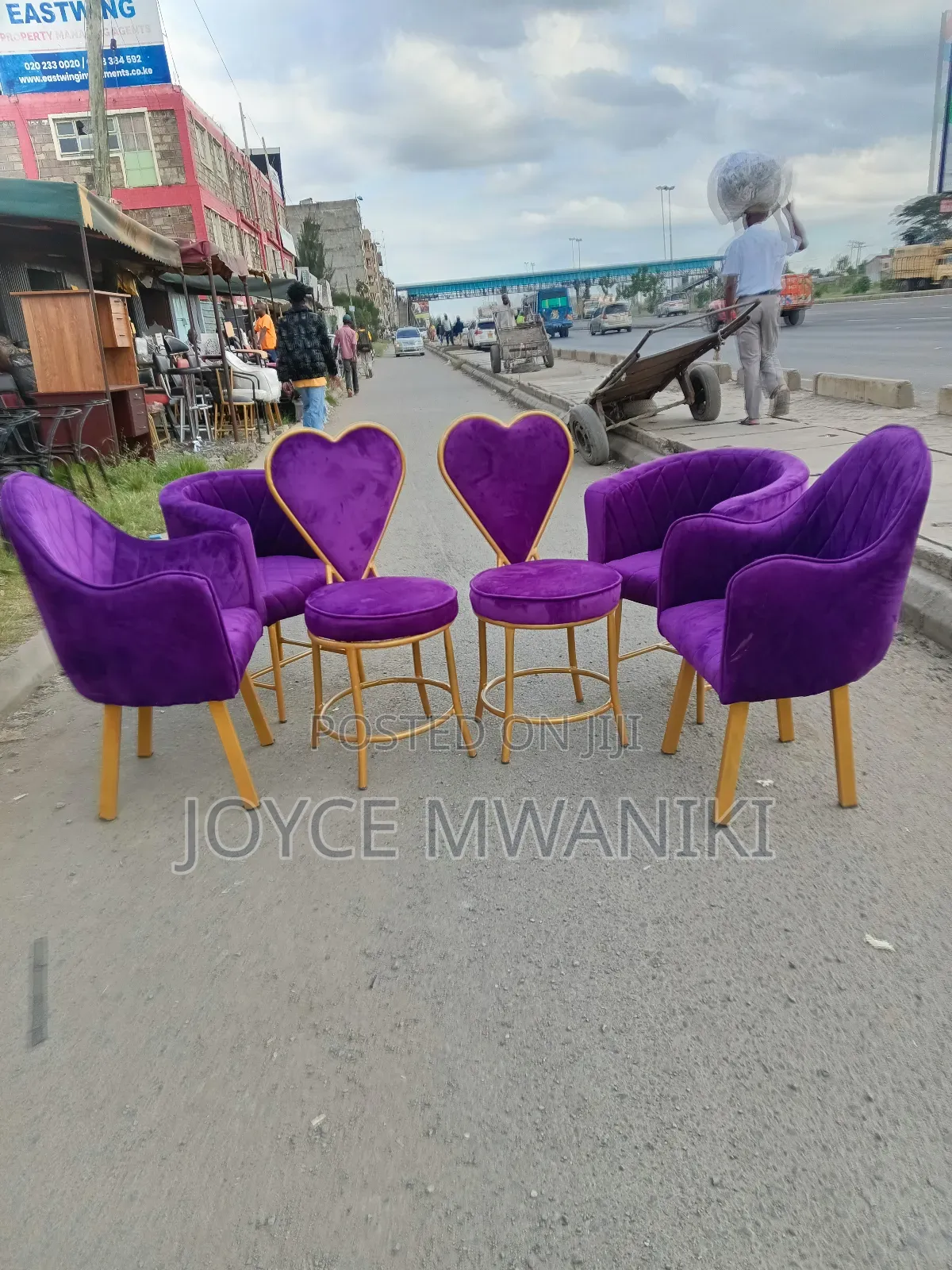 6 Manicure Purple Seats, Different Designs