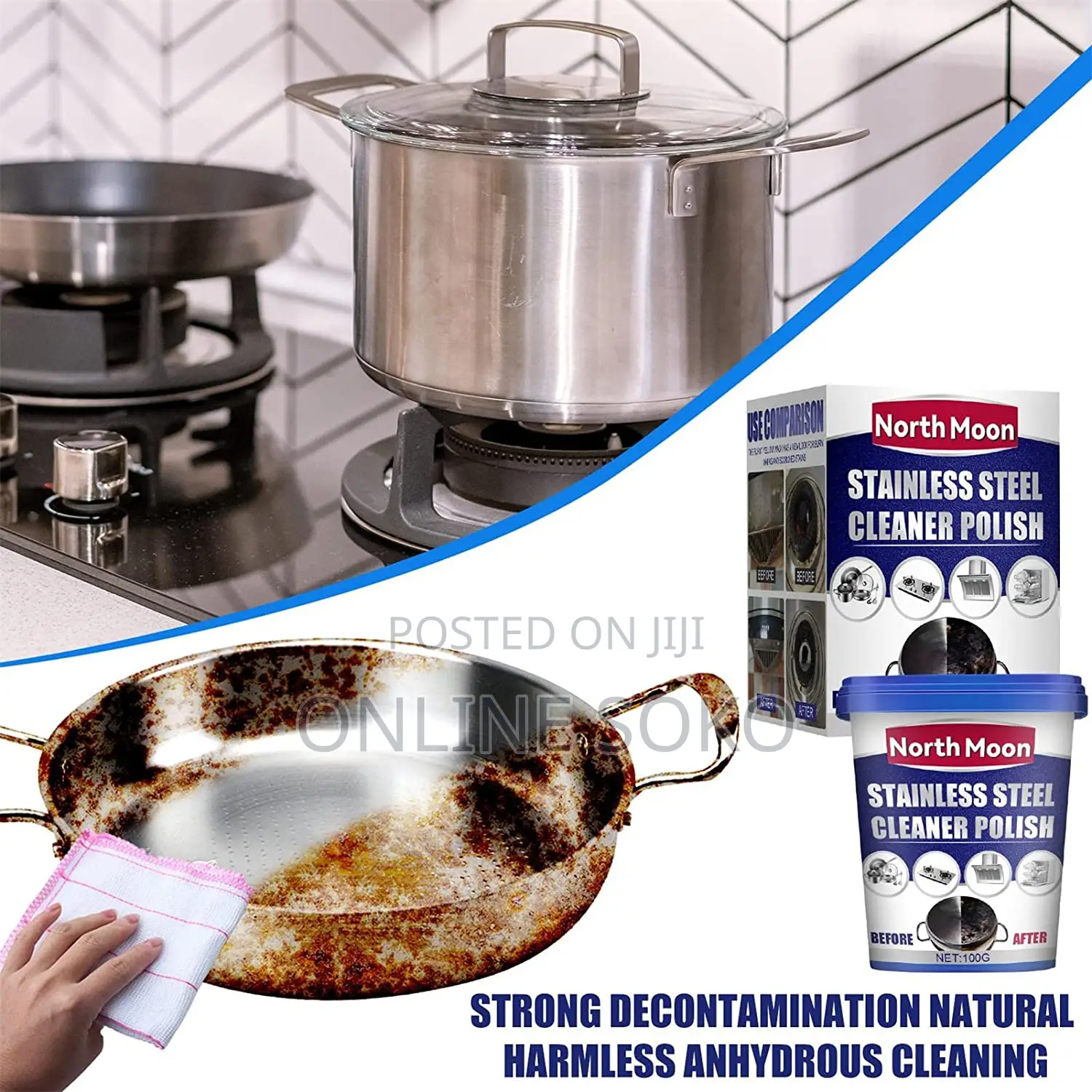 Stainless Steel Cleaner Polish Stain Remover Paste Cream