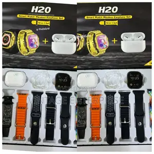 H20 Ultra Smart Watch With Wireless Bluetooth Earphones