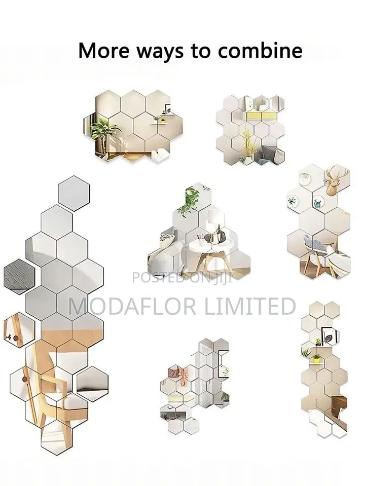 Add Glow on Your Wall With Hexagon Acrylic Mirrors