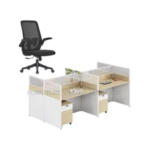 Workstations: Modular 4-Person Shared Collaboration Desk