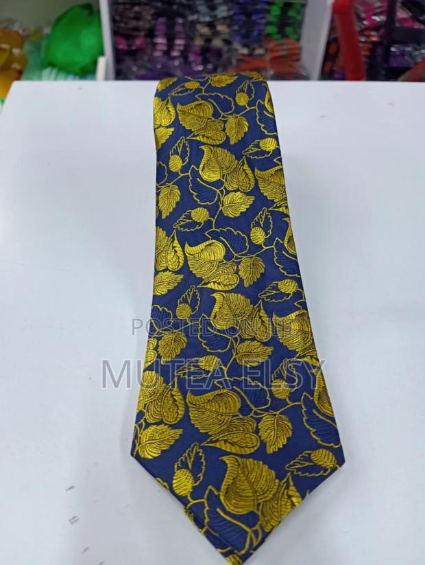 Navyblue Gold Vintage Executive Tie Sets - main view