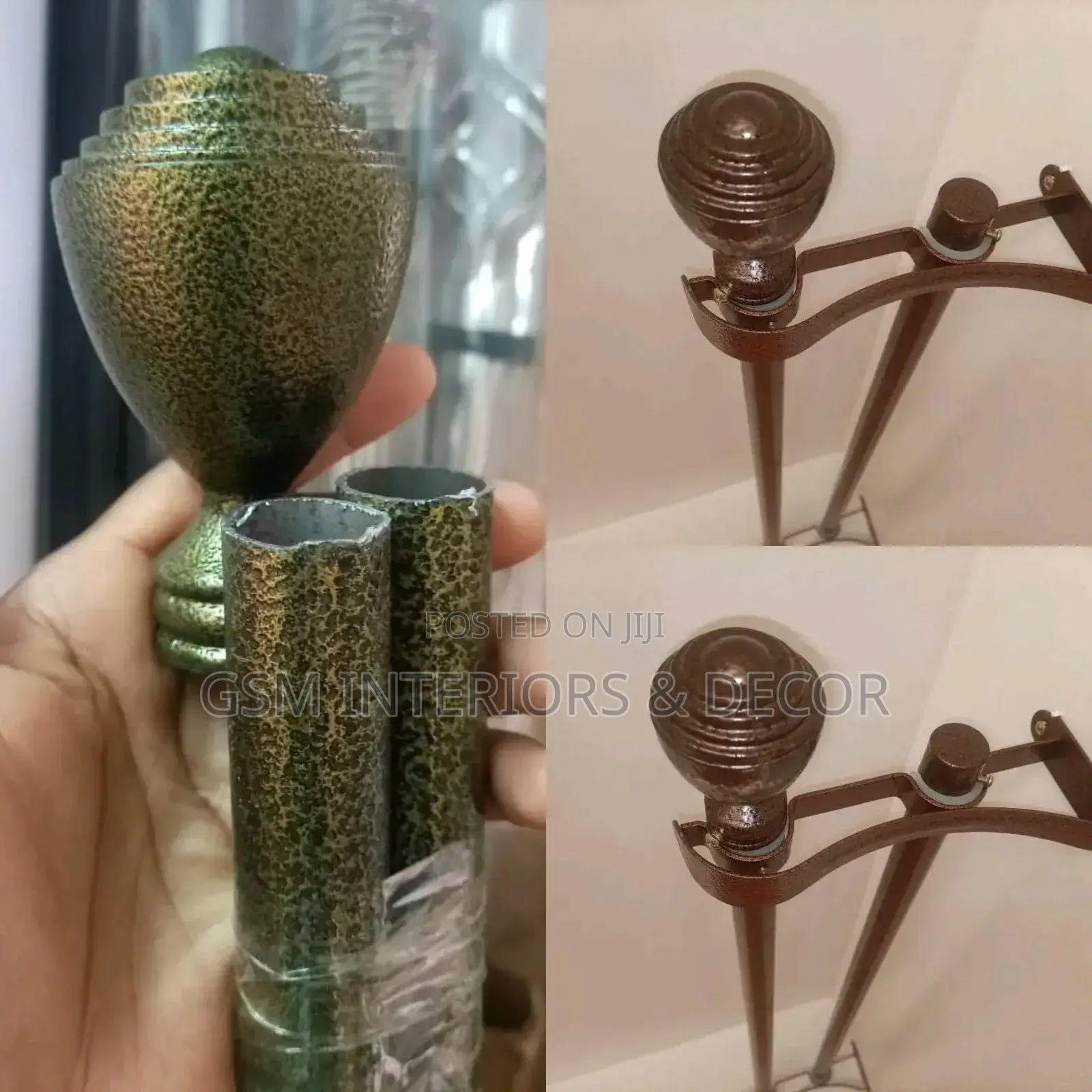 Local Curtain Rods Powdered Curtain Rods 1"