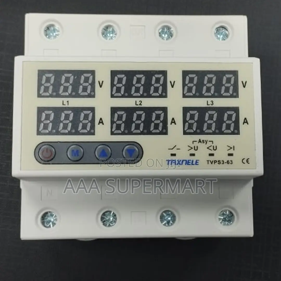 Taxnelle 3phase Voltage and Current Protector Tvps3-63a