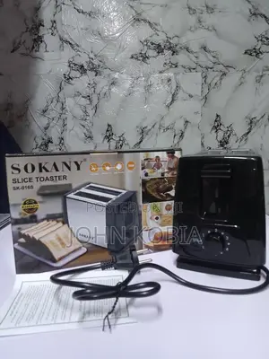 Sokany Electric 2 Slice Bread Toaster - Black