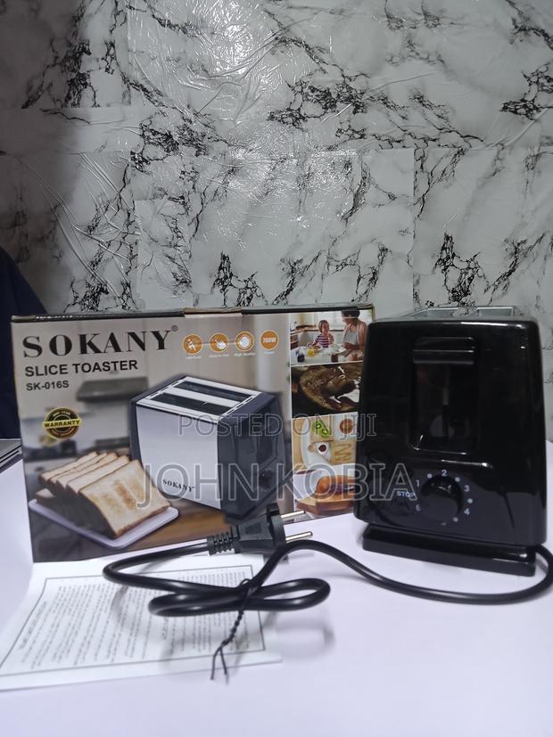 Sokany Electric 2 Slice Bread Toaster - Black - thumbnail 4