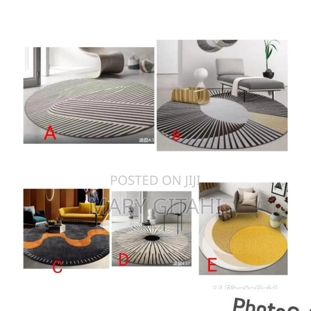 Modern Minimalist Round Rugs KSH 600. Diameter 80cm