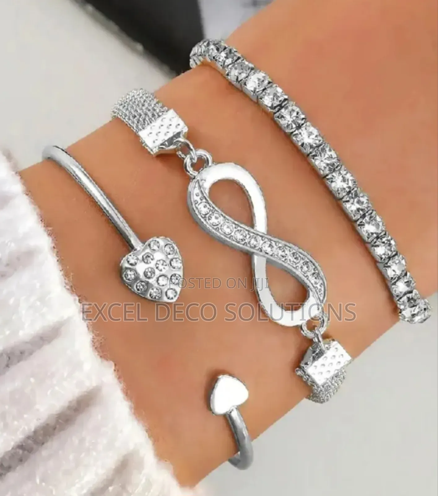 Infinity Heart Bracelet Silver