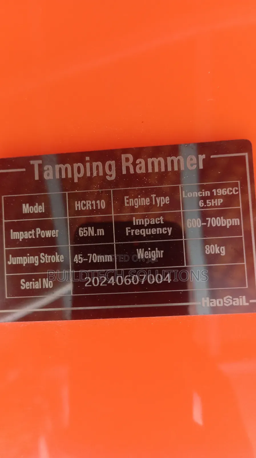 6.5 Hp 4 Stroke Gas Impact Jumping Jack Rammer