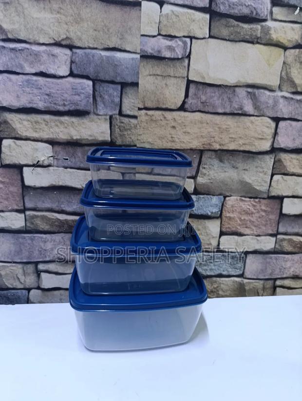 Fridge Containers- 4 PCS Navy Blue - main view