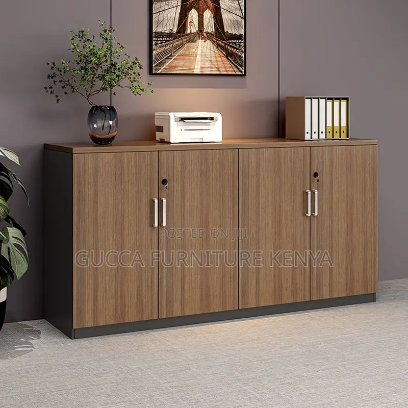 Cabinets:2-Door Composite Wood Office Credenza Cabinet