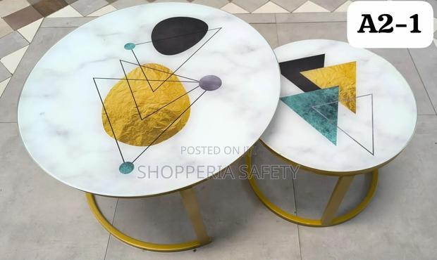 Glass Top Nesting Table - 2in1