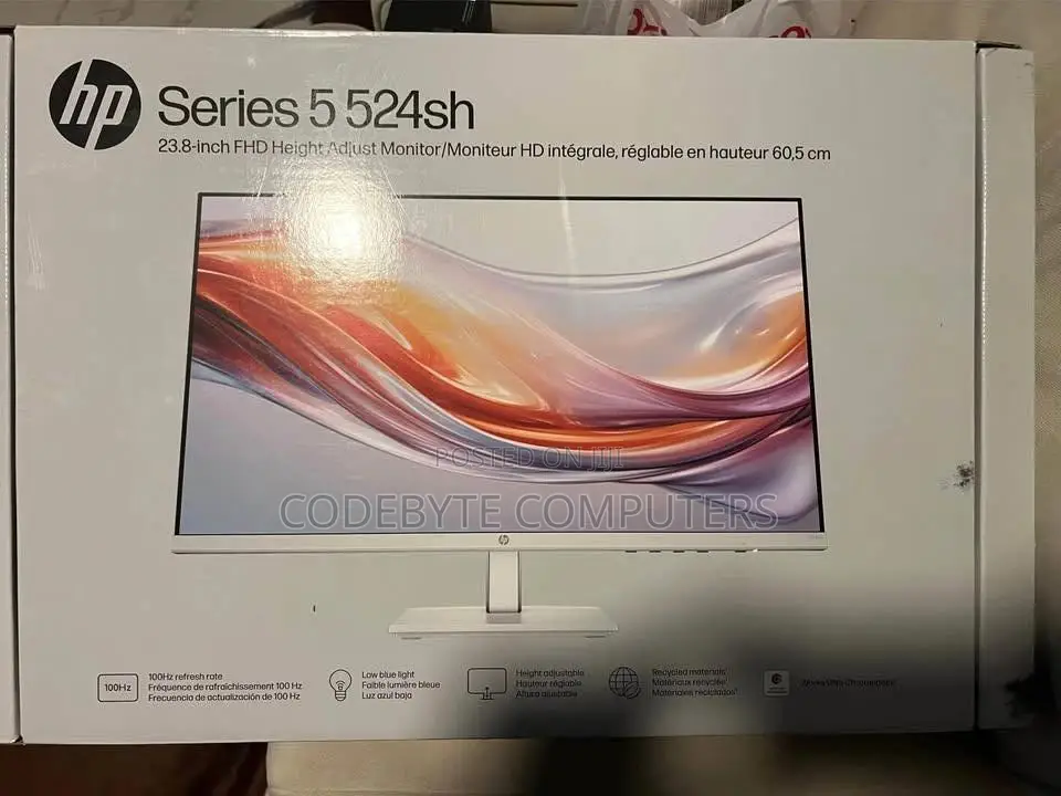 Hp Series 5 524sh FHD Monitor, Height/Tilt Adjustable