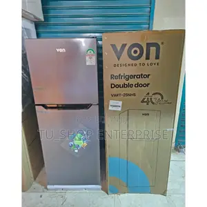 Refrigerator! Von Vart-25nhs Double Door Fridge 220litrs
