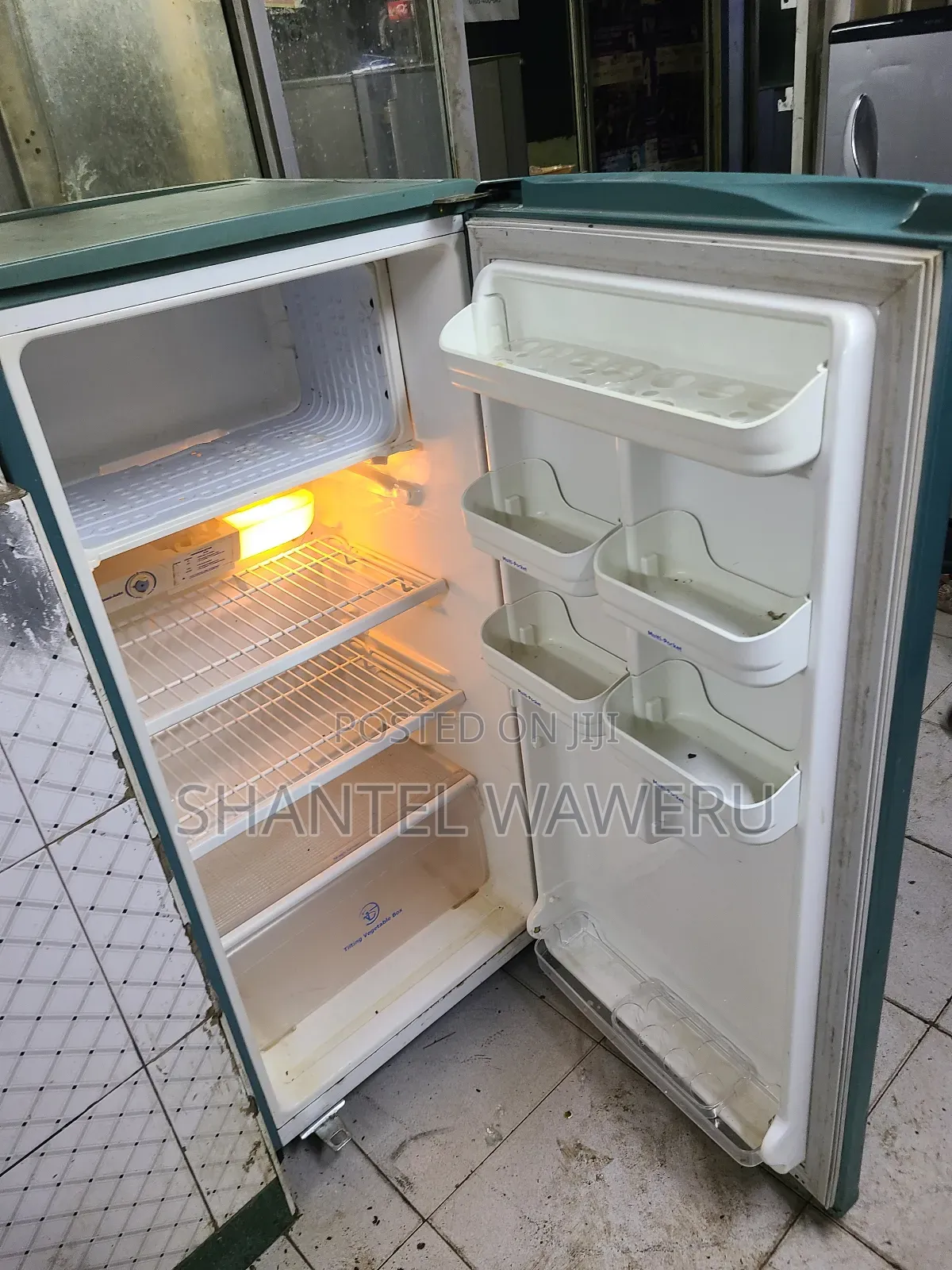 Lg Dark Blue Single Door Fridge
