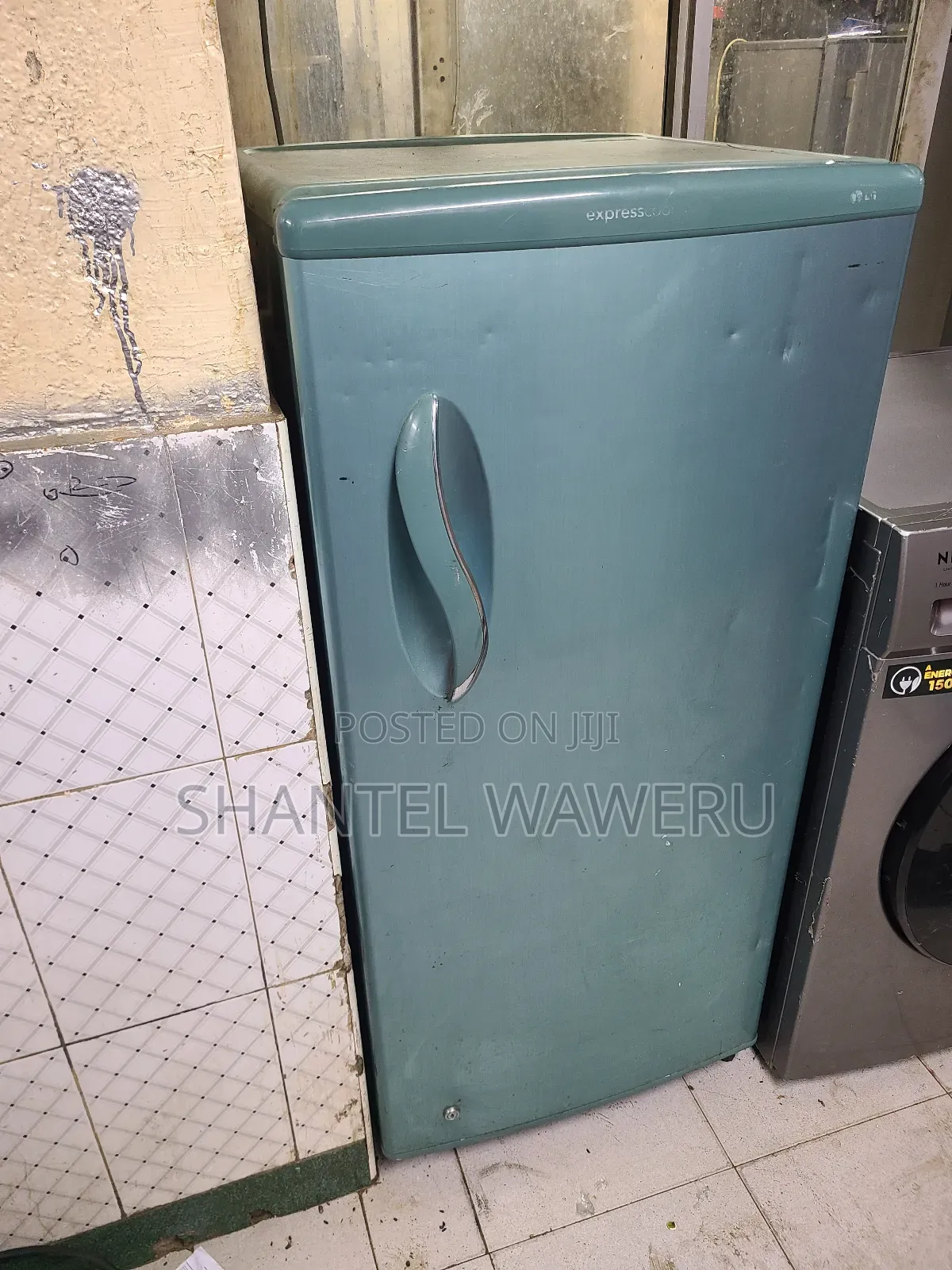 Lg Dark Blue Single Door Fridge