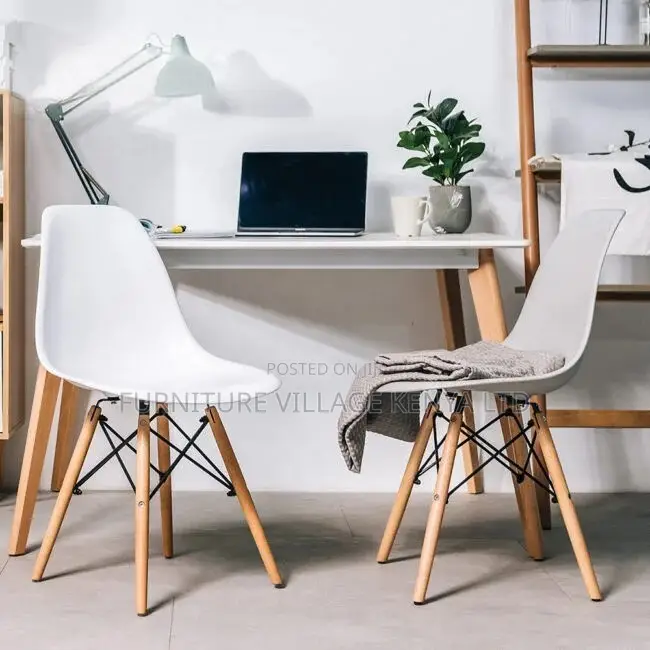 Office Chair:Contemporary Plastic-Wood Outdoor Indoor Chair