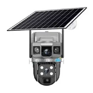 4g Dual Lens Camera Solar Powered Pan Tilt Security Camera