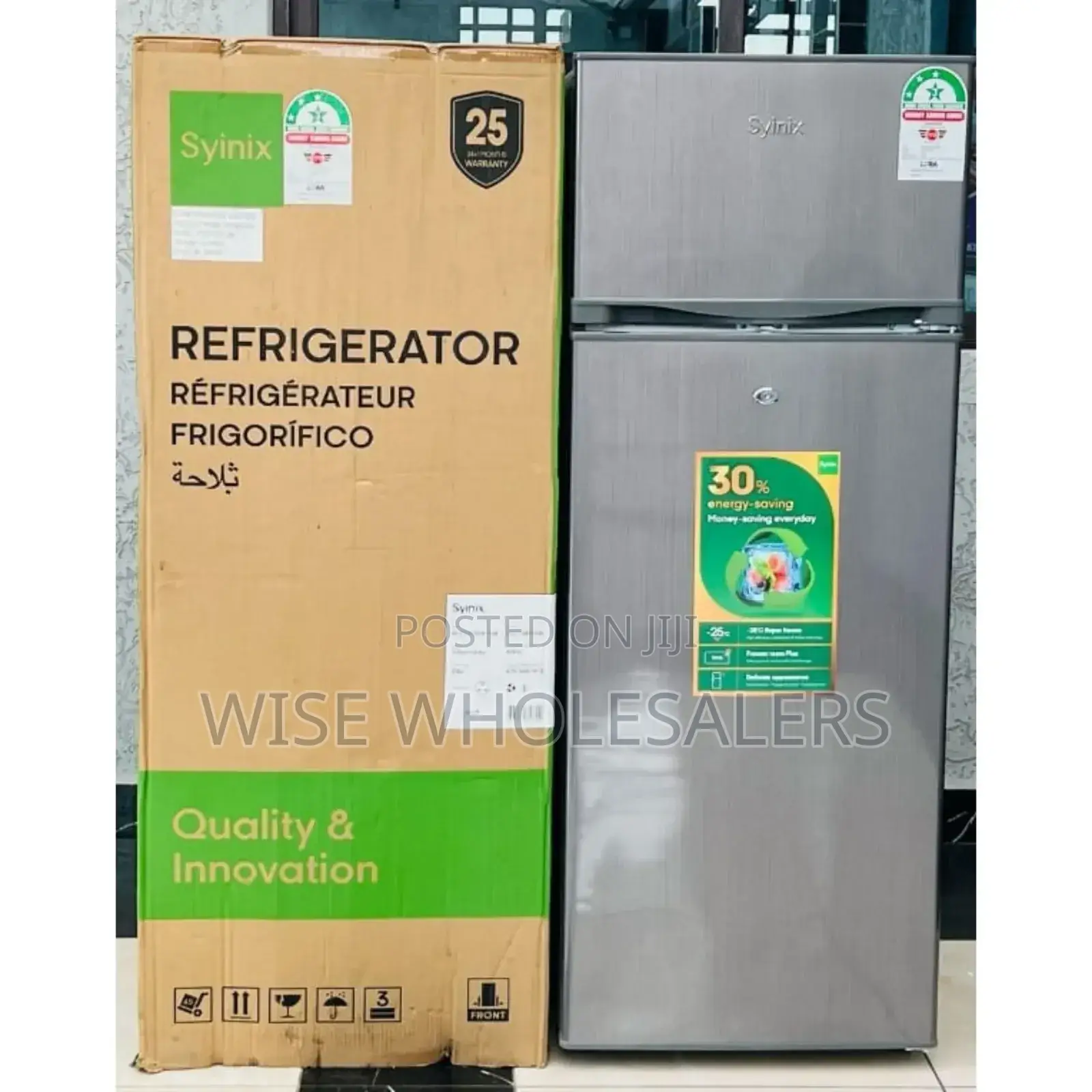 Syinix 210ltrs Double Refrigerator.