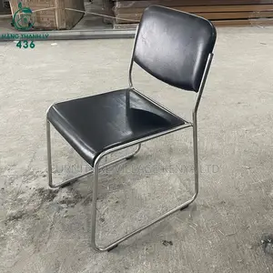 Office Chair: Simple Chrome-Finished Office Task Chair