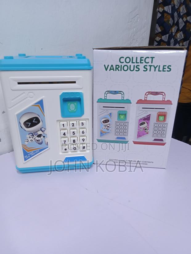 Electronic Piggy Bank Atm Password Fingerprint Money Box