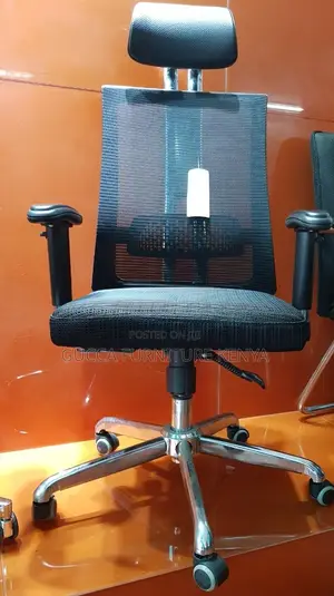 Office Chair: Imported Mesh Recliner Solid Backrest Chair