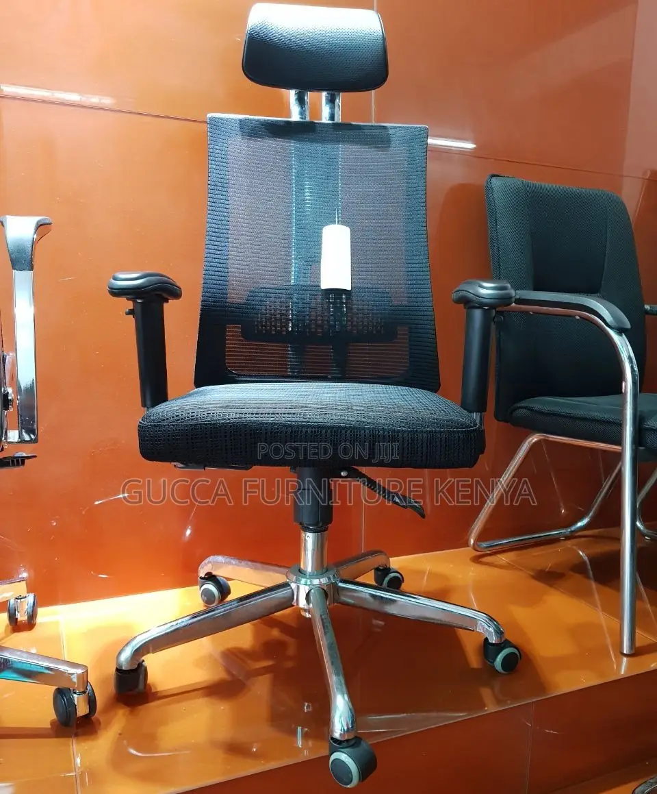 Office Chair: Imported Mesh Recliner Solid Backrest Chair