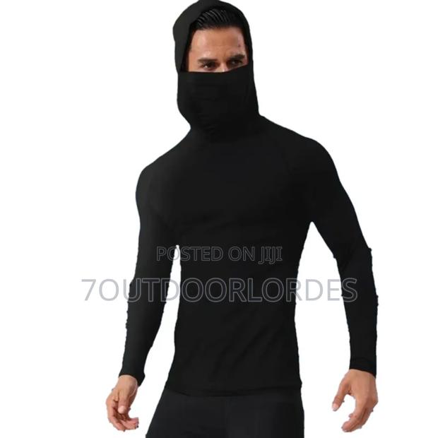 Hooded Compression Tshirt – Baselayer Running, Gym Fitness